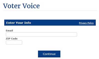 Sample voter voice form